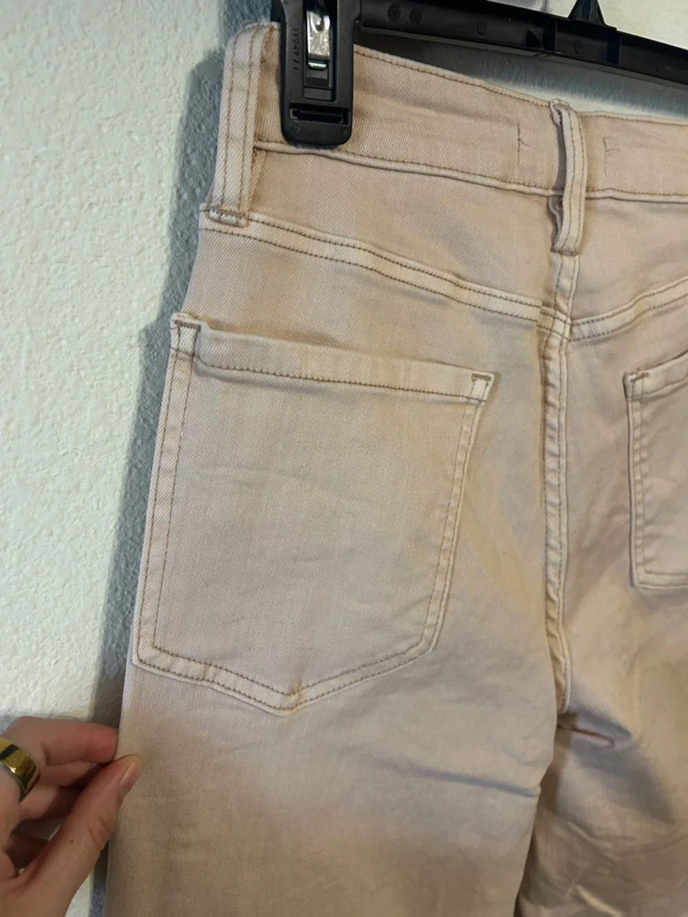 Oat New York Pale Pink/Orange Beige Wide-Leg Jeans - Picture 5 of 5